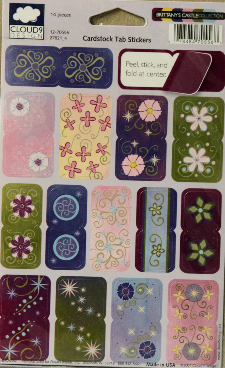 Cloud 9 Design Brittany's Castle Collection Cardstock Tab Stickers
