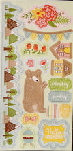 BoBunny Weekend Adventures Chipboard Embellishment Stickers