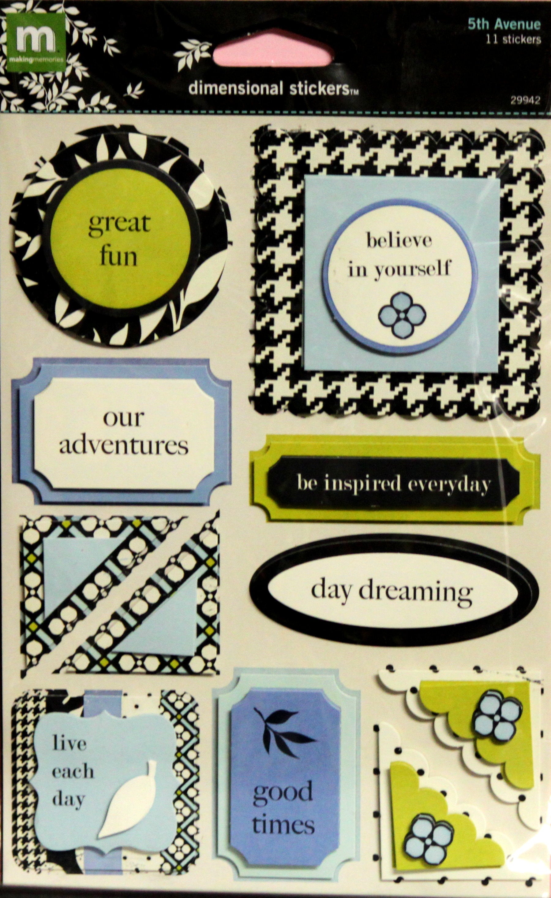 Making Memories Good Times Set Chalkboard Stickers Cardmaking &  Scrapbooking