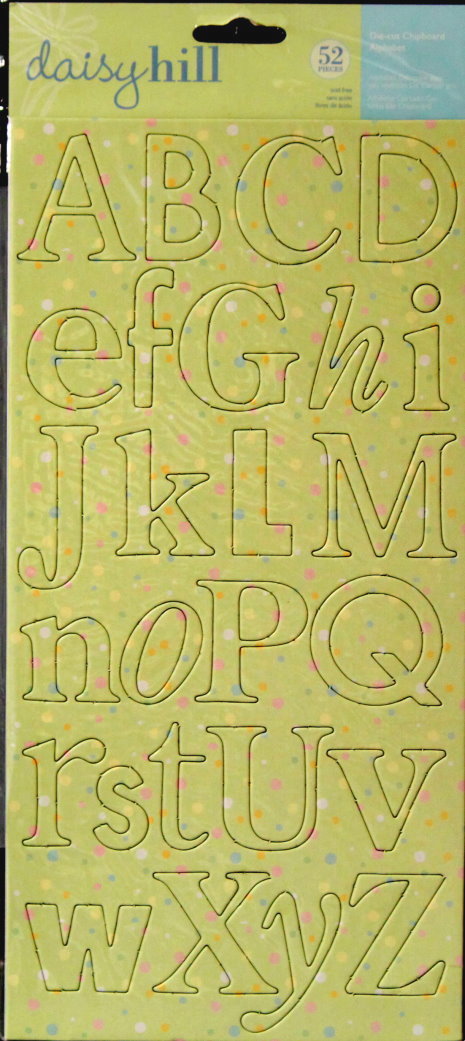 Daisy Hill Baby Polka Dot Die-cut Chipboard Alphabet Embellishments