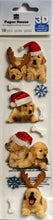 Paper House 3D Dimensional Doggie Christmas Stickers