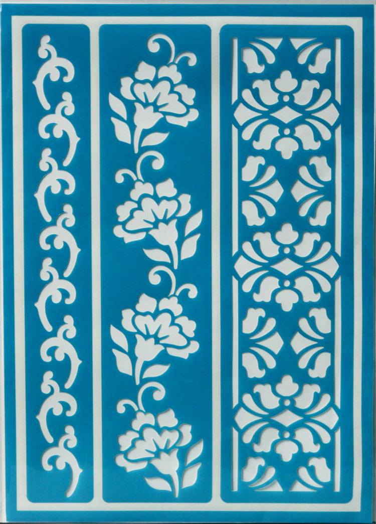 Botanical Borders Self-Adhesive Stencil Set