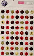 Ki Memories Wild Thing Gel Candy Alphabet Dimensional Epoxy Stickers