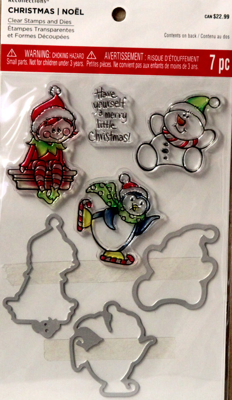 Recollections Christmas Noel Clear Stamps And Dies Christmas Friends Collection