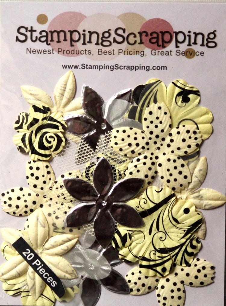 StampingScrapping Premium Wedding Flower Pack Silver Cream
