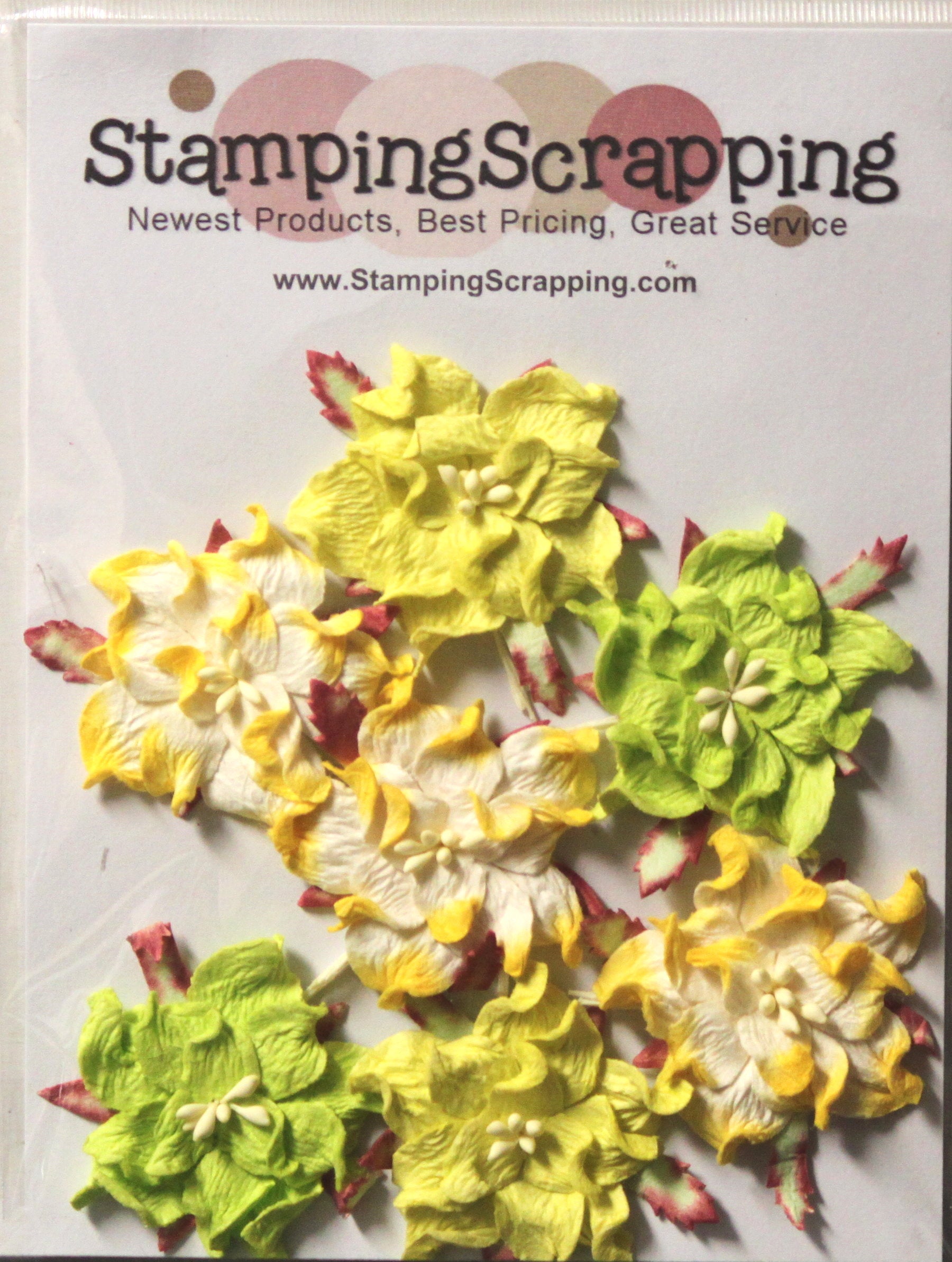 StampingScrapping Premium Gardenia Flower Pack Lemon Lime