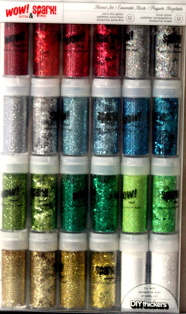 American Crafts Wow! Spark! Glitter & Tinsel Mixed Set - SCRAPBOOKFARE