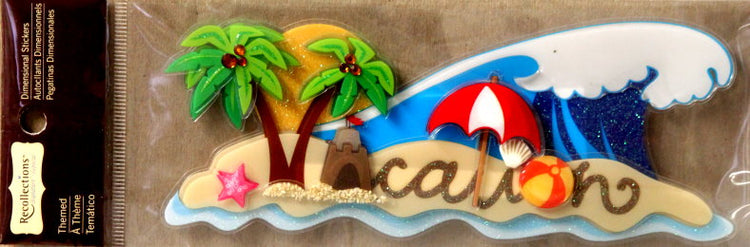 Recollections Signature Vacation Themed Dimensional Stickers