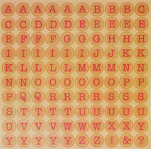 Momenta 12 x 12 Tan Alphabet Sticker Sheet