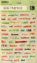 K & Company Urban Rhapsody Vellum Word Strips Stickers