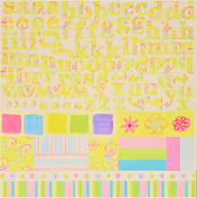 Momenta 12 x 12 Pattern Alphabet & Accents Sticker Sheets Assorted