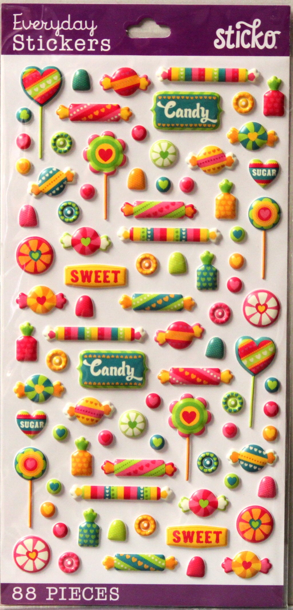 Sticko Tiny Candy Puffy Dimensional Stickers