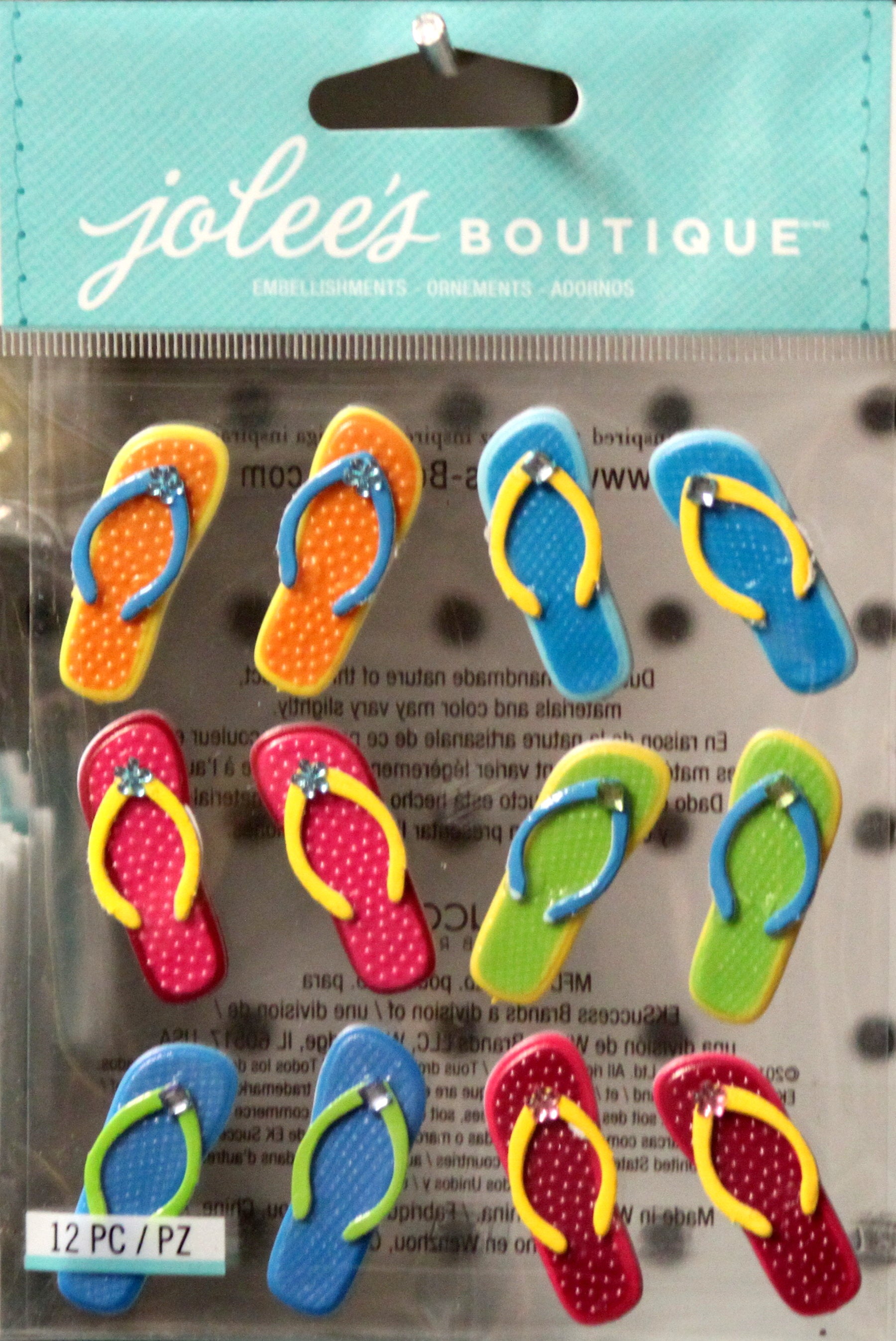 Jolee's Boutique Flip Flops Cabochons Dimensional Stickers
