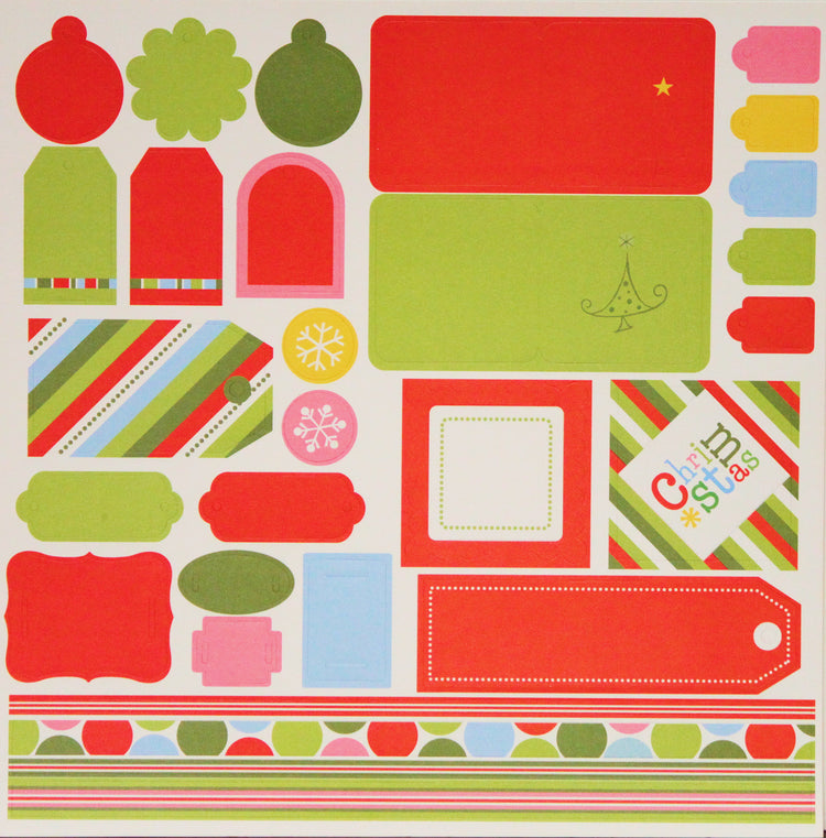 Momenta Christmas Colored Tags Punch Out Sheet
