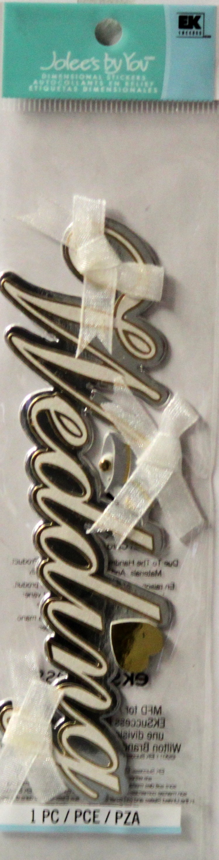 EK Success Jolee's Boutique Wedding Word Marriage Dimensional Stickers