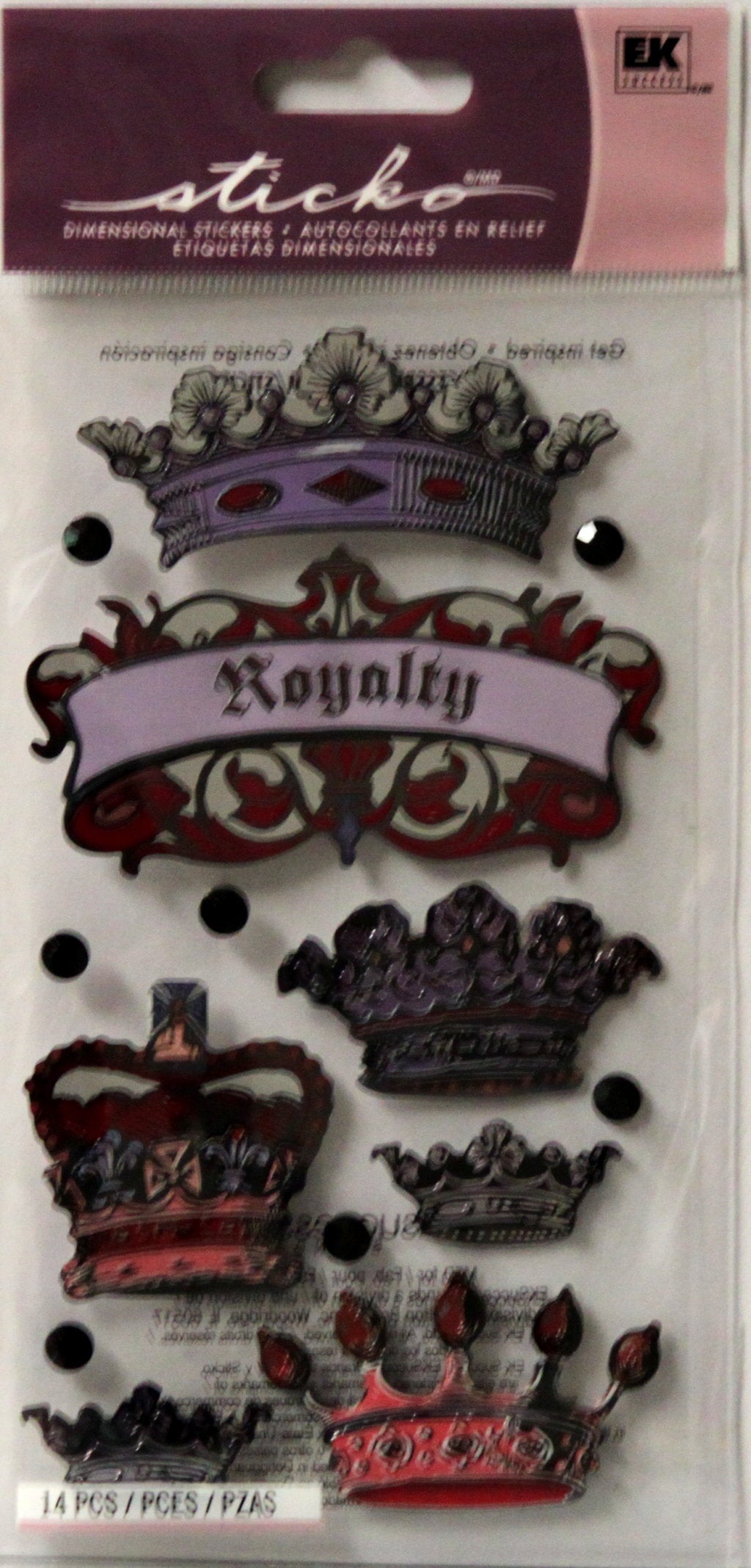 Sticko Royalty Crowns Dimensional Stickers