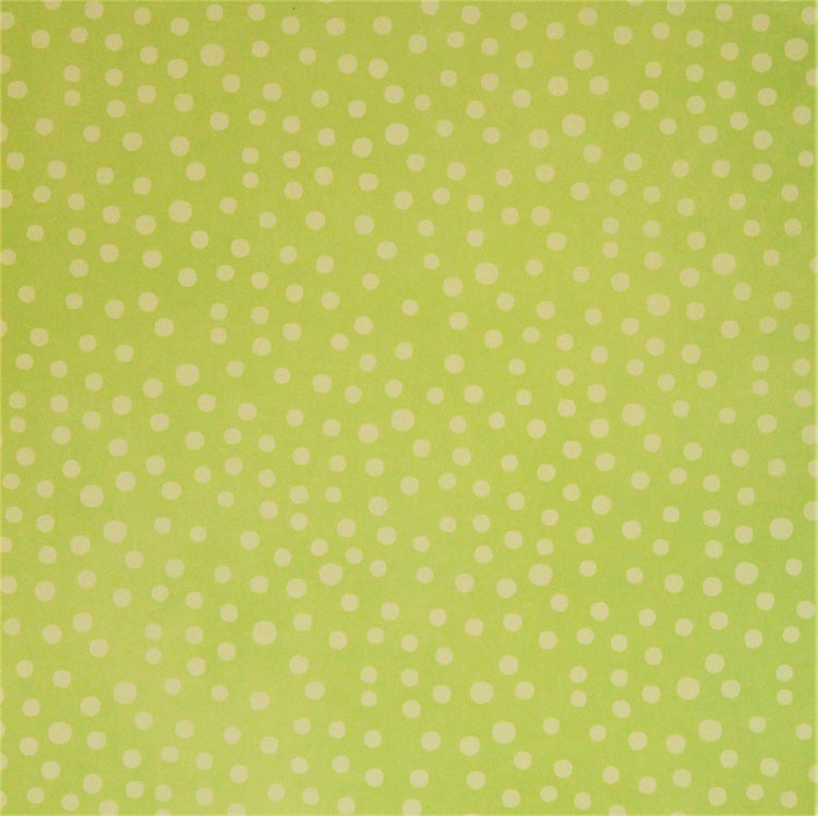 Momenta 12 x 12 Green Poki Dots Scrapbook Paper