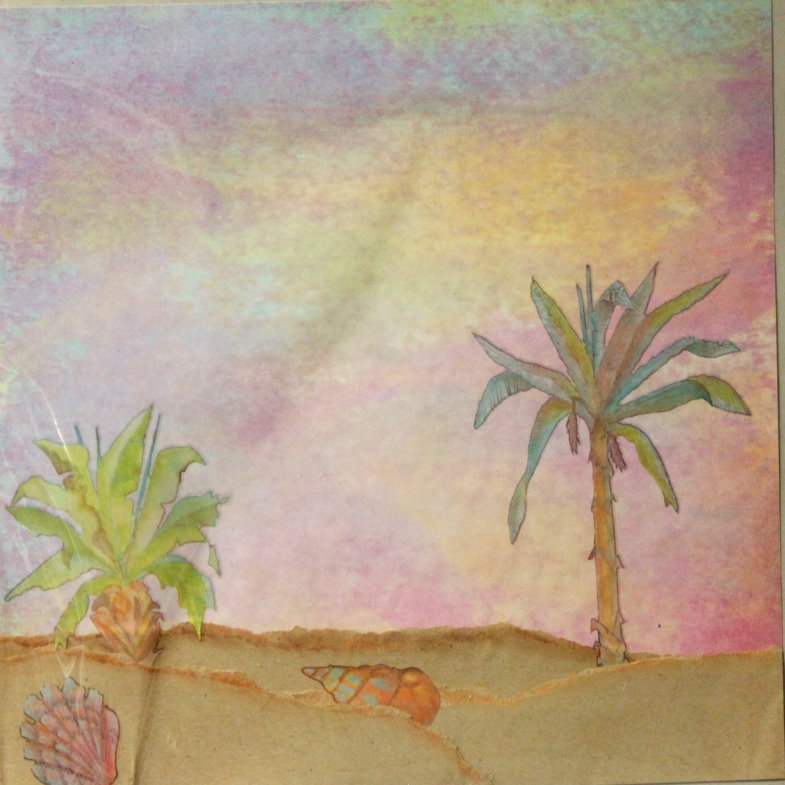Pre-Made 12" x 12" Beach Scene Scrapbook Page - SCRAPBOOKFARE