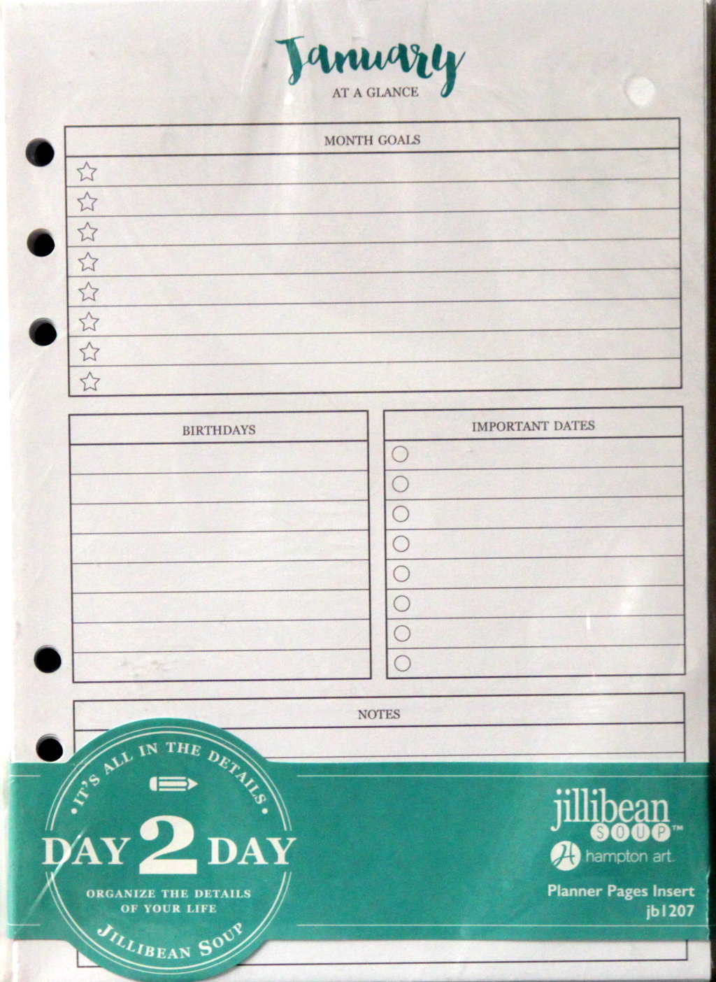 Jillibean Soup Planner Pages Insert Set