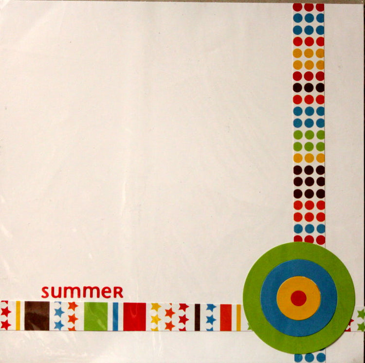 Pre-Made 12" x 12" Summer Scrapbook Page