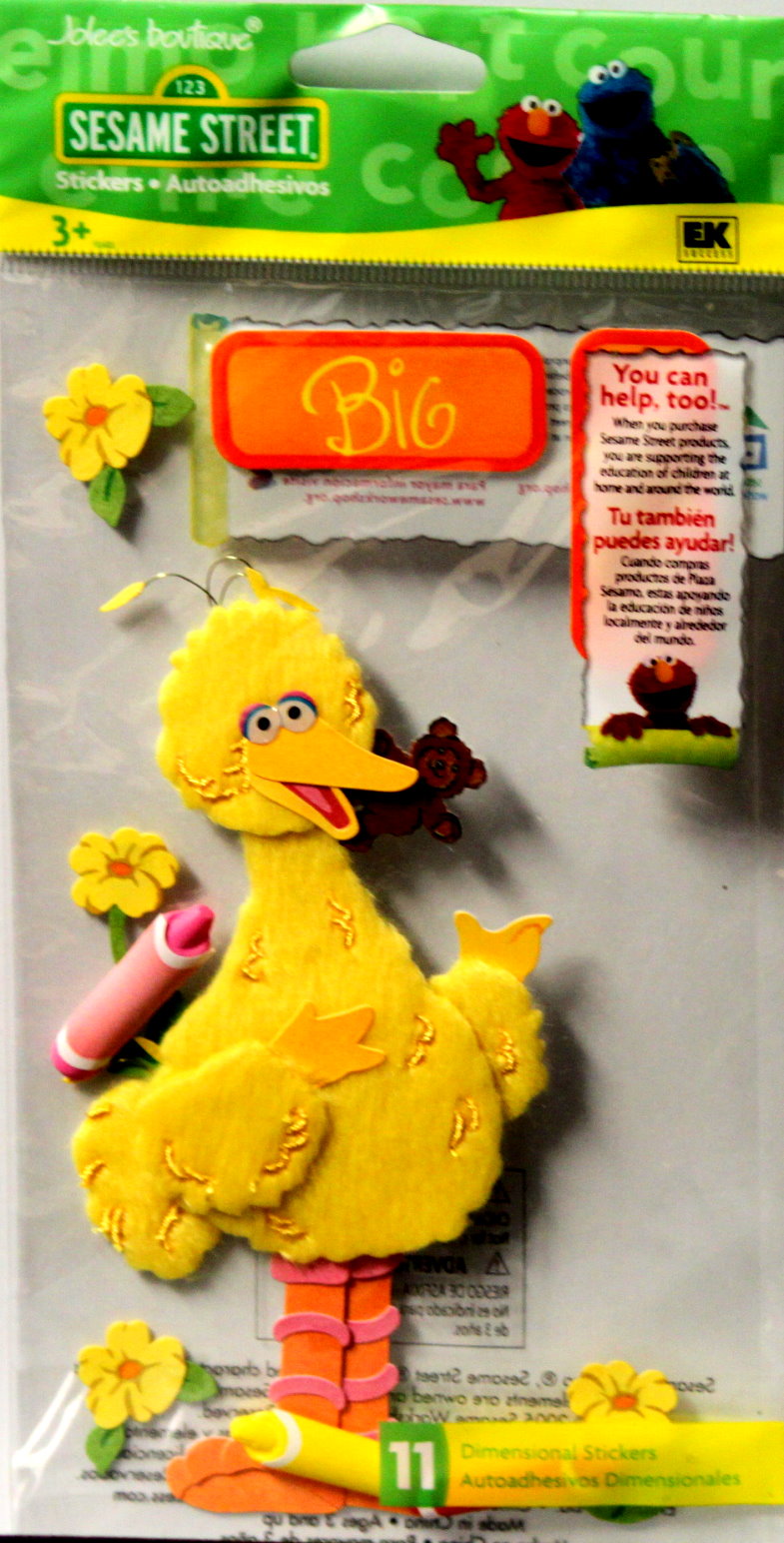 Jolee's Boutique Sesame Street Big Bird Dimensional Stickers