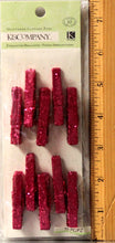 K & Company Valentine Glittered Pink Clothes Pins Embellishments