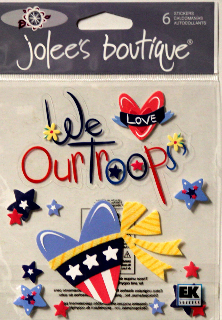 Jolee's Boutique Spring Seasonal Armed Forces Day Vintage Dimensional Stickers