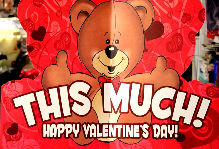 Giant Teddy Bear Valentine's Day Greeting Card With Envelope