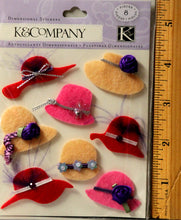 K & Company Red Hat Dimensional Scrapbook Stickers