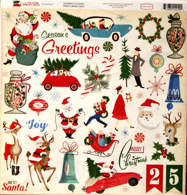 Carta Bella 12 x 12 A Very Merry Christmas Element Sticker Sheet