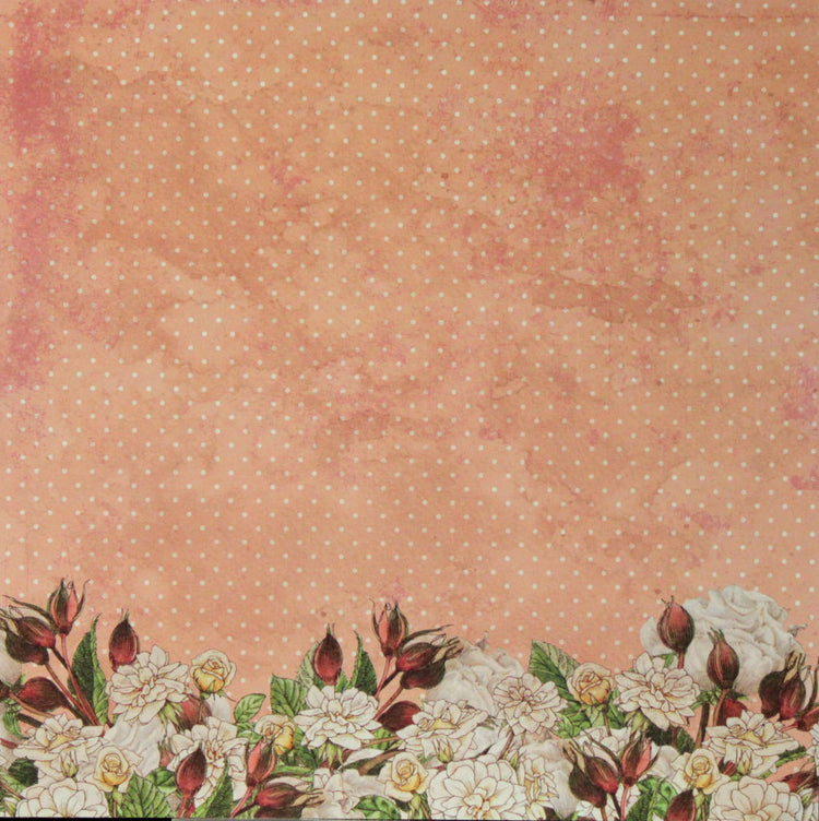 Recollections 12 x 12 English Rose Garden Floral Galore Scrapbook Paper
