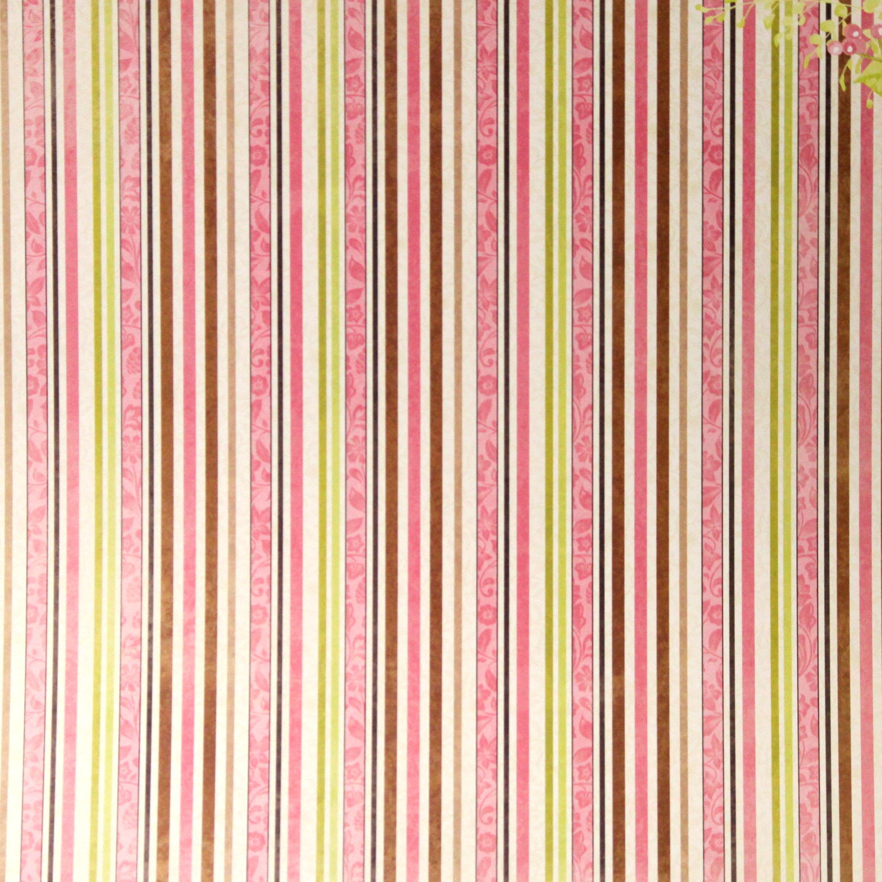 BoBunny 12 x 12 Sweet Moments Stripes Light Cardstock Paper