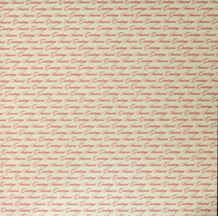 The Paper Studio 12 x 12 Christmas Season's Greetings Words Scrapbook Paper