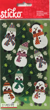 Sticko Happy Snowmen Foil Christmas Stickers
