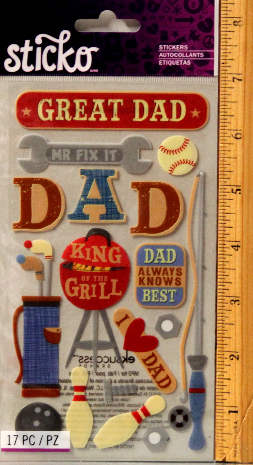 Sticko Great Dad Stickers