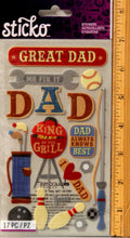 Sticko Great Dad Stickers