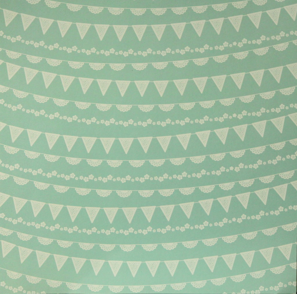 Pebbles 12 x 12 Spring Pretty Pennants Scrapbook Paper