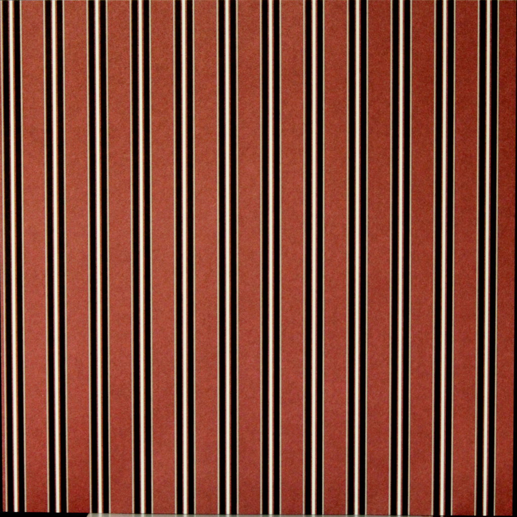 K & Company 12 x 12 Maroon & Black Stripe Spirit Flat Printed Scrapbook Paper - SCRAPBOOKFARE