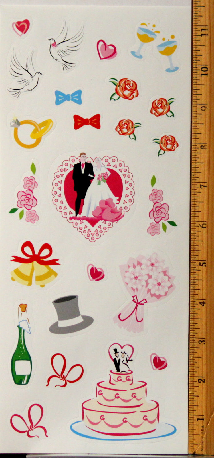 Wedding Day Icons Sticker Sheets