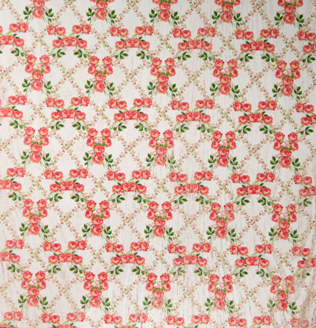 Recollections 12 x 12 English Rose Garden Rose Trellis Scrapbook Paper