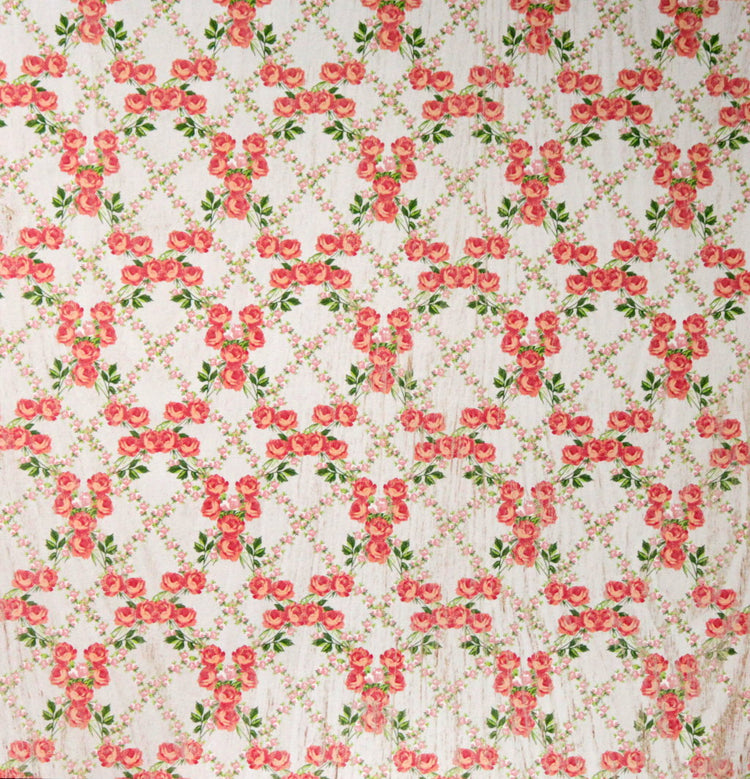 Recollections 12 x 12 English Rose Garden Rose Trellis Scrapbook Paper