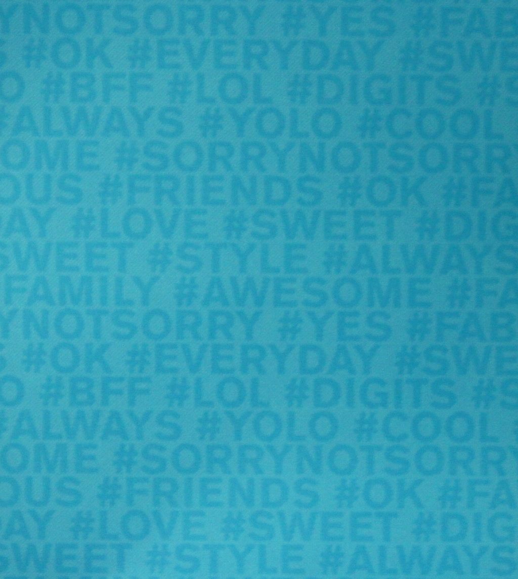 Colorbok Designer Blue Sentiments Printed 8.50" x 11" Scrapbook Paper