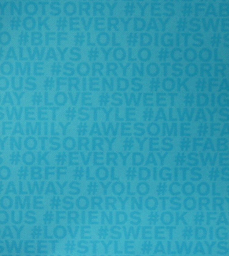 Colorbok Designer Blue Sentiments Printed 8.50" x 11" Scrapbook Paper