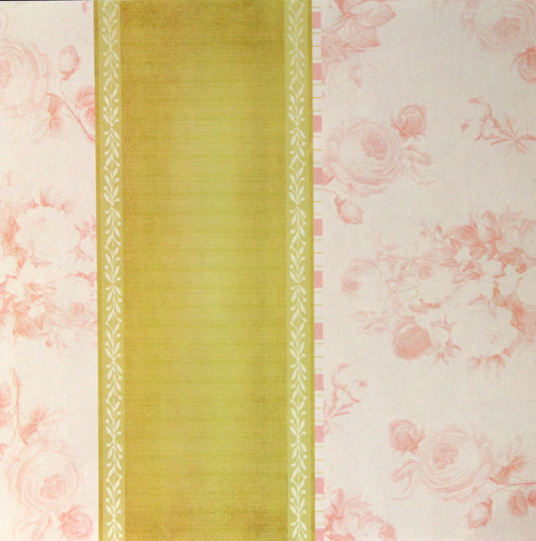 Colorbok 12 x 12  Vintage Wallpaper Flat Printed Scrapbook Paper - SCRAPBOOKFARE