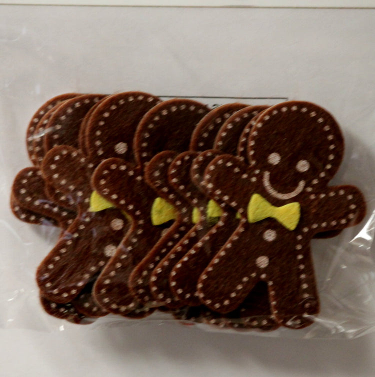 Gingerbread Man Felt Stickers