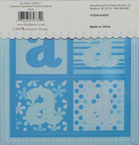 Heidi Grace 312 Piece Blue Alphabets Cardstock Punchouts