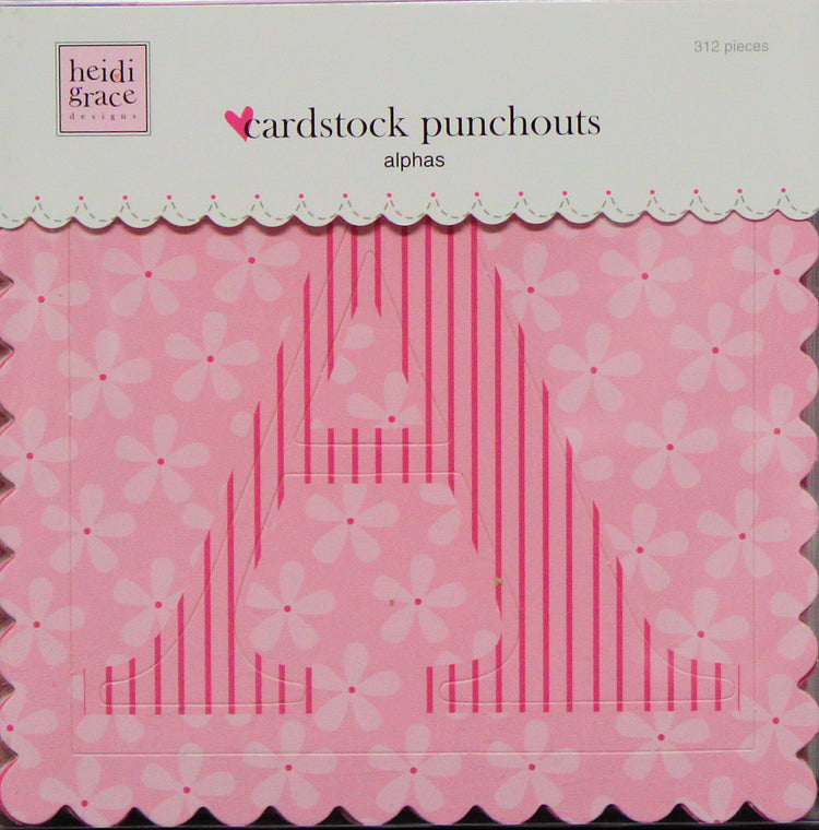 Heidi Grace 312 Piece Pink Alphabets Cardstock Punchouts