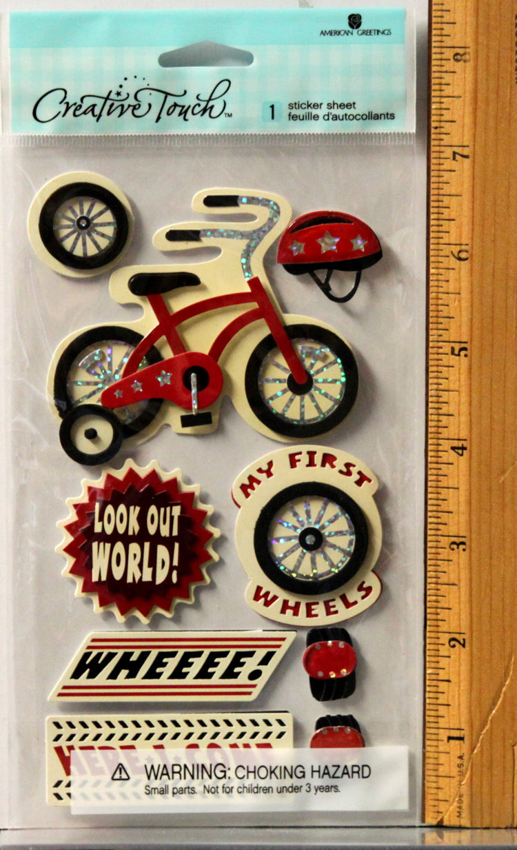 Creative Touch Bicycle Dimensional Stickers