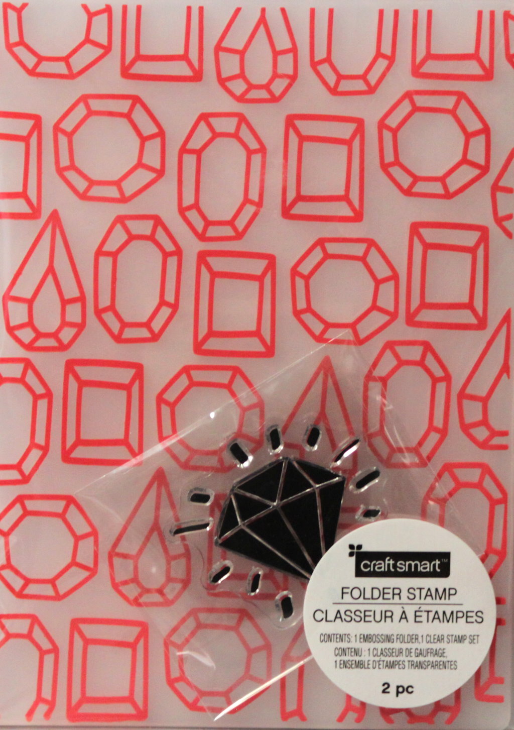 Craft Smart Diamonds Embossing Folder & Stamp Set