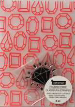 Craft Smart Diamonds Embossing Folder & Stamp Set